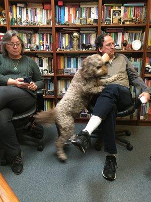 Consult group in Dan's office, 2017