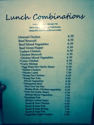 Lunch Menu