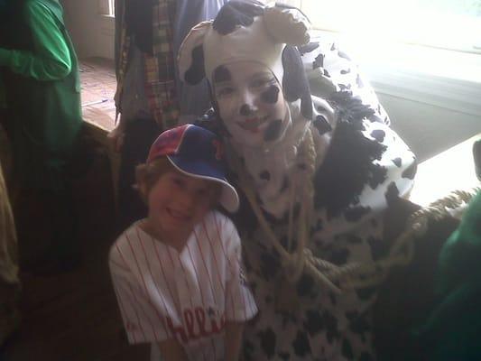 Jake and the Cow from "Jack and the Beanstalk"