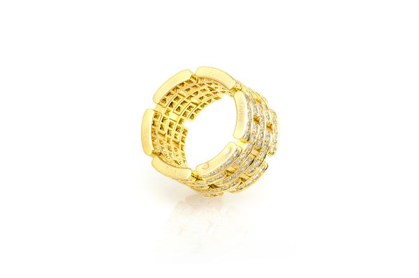 Cartier Diamond and Gold Band Ring