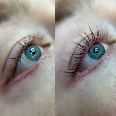 Lash lift and tint lasts 6-8 weeks