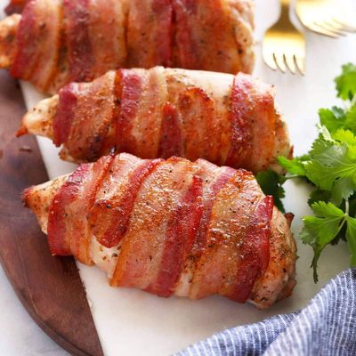 Chicken bacon rolls