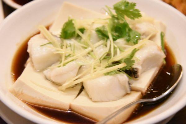 Sea bass with tofu