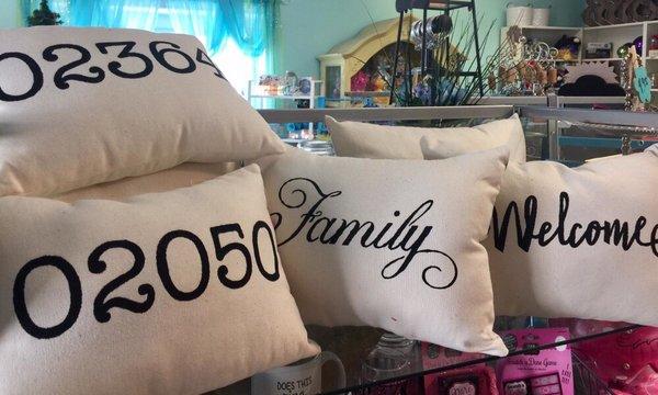 Zip code pillows