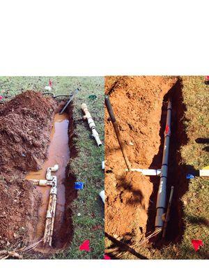 3 inch main line repair.