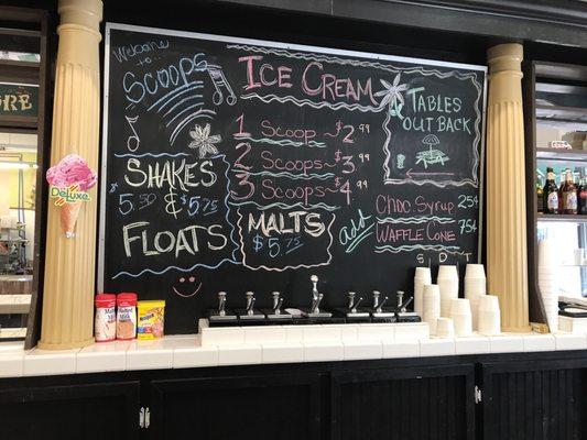 real old fashion soda shop -Sit at the bar and enjoy a cold treat.  Key lime pie and a chocolate walnut Cream - both were Delilah!