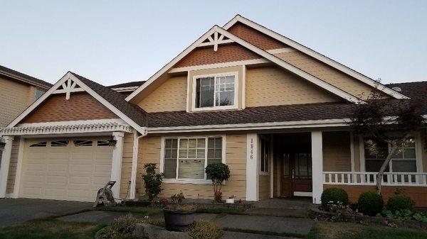 Exterior repaint on Lacey,WA house