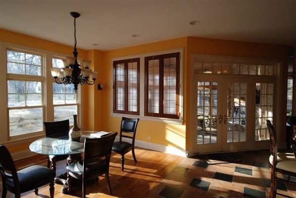 All the windows and doors  in this picture were bought at auction and used to enhance this buyer's dream home!