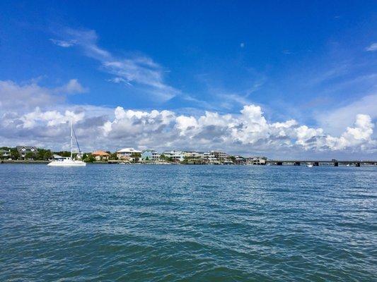 Intracoastal views on the tiki charter