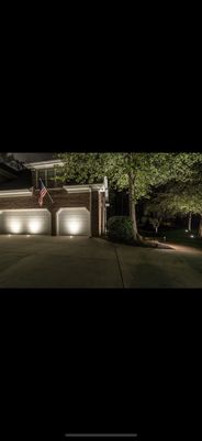 Outdoor Lighting completed. NC Night Lighting by: Brads Lawn Service