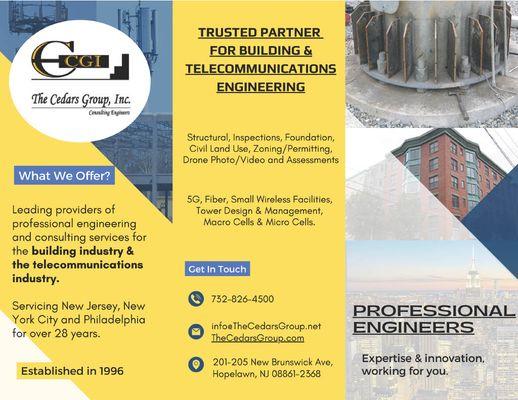 The Cedars Group, Inc. - Consulting Engineers

Professional Engineering and Consulting services for the building & telecom industies.