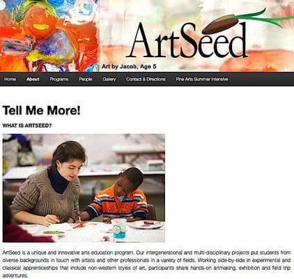 What is Artseed? (Screen capture from web site)