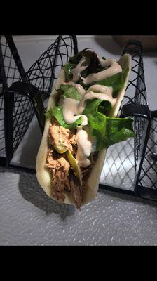 Philly cheesesteak taco