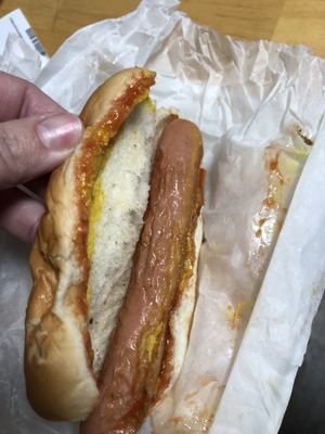 This is a "well done " hot dog