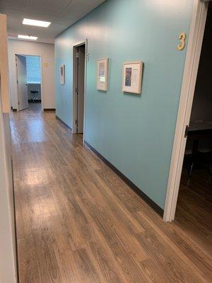 one of our office hallways in our Fair Ridge office