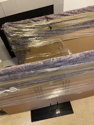 Customer wanted their TVs wrapped properly.