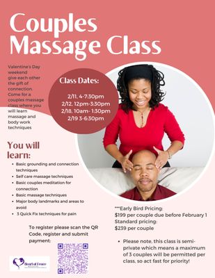 Newest class offering just in time for Valentines day