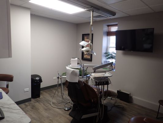 A dental exam room at Todays Dental