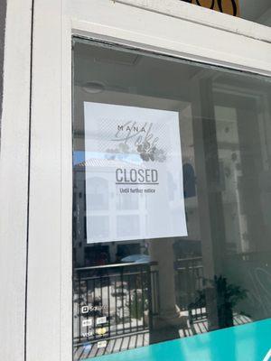 Closed sign