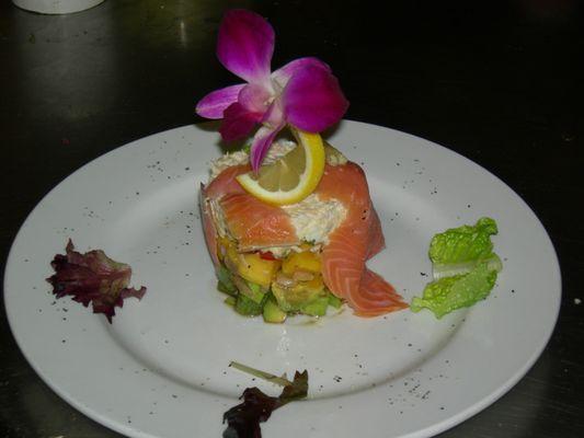 Jumbo Lump Crab towerand Smoked salmon