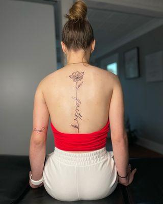 Spine tattoo