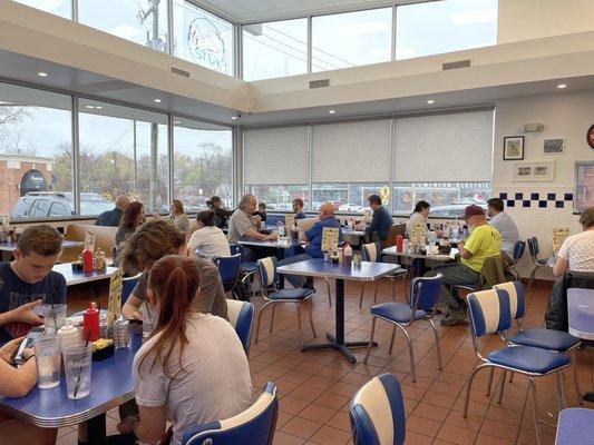 Dining area has high ceilings and bad acoustics. Hard to hear your dining companions.