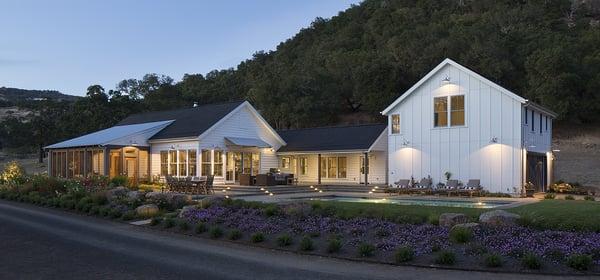 New construction of a private home in the Stags Leap region of Napa. Finely crafted by Kirby Construction Company Inc.