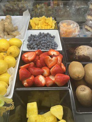 fresh fruits 
Ft. Heart shaped strawberries