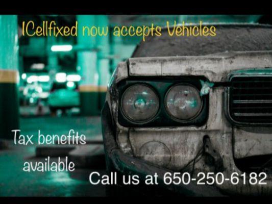 We now accept vehicles call us today to learn more