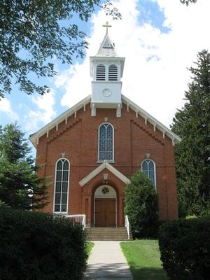 Exterior of St. Bridget's in Bloomfield.