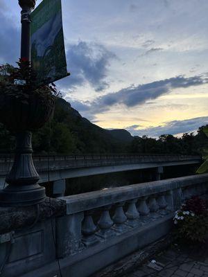 Sunset at the flowering bridge