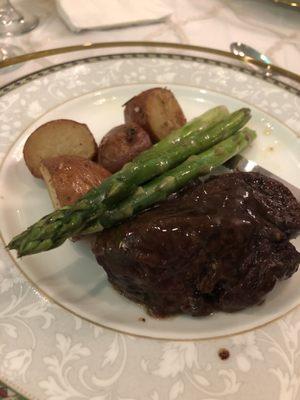 Filet at the wedding reception.