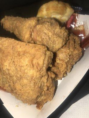 Another view of the 3 piece chicken I bought.