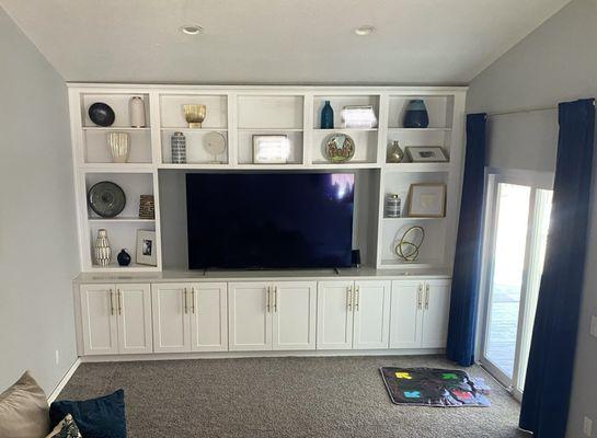 Custom Wall unit 
Design Installation