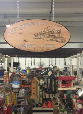 Lindells wants you to stop by and visit LeRoy Lane! Sign made by our friends at Tallon Lumber.