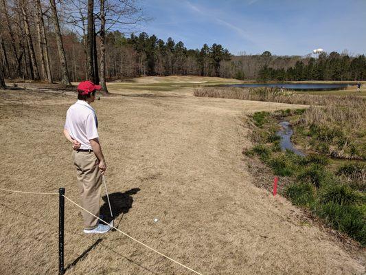 8th hole, approach. Woodlands Course.