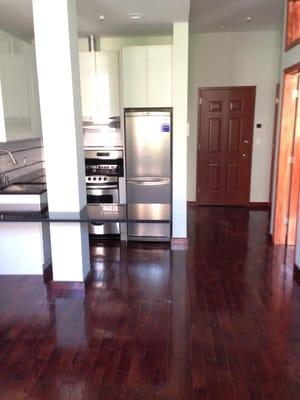 building renovation this 1 of 8 new apartment
 new kitchen with counter top
 new wood floor 
 Sheetrock and painting