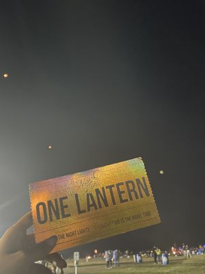 Ticket for sky lantern