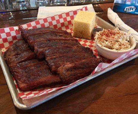 Full rack...the meat fell off the bone, literally, with every bite.  Best rack o' ribs I've had in a LOOOONG time.