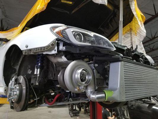 One-off Subaru WRX STI turbo install