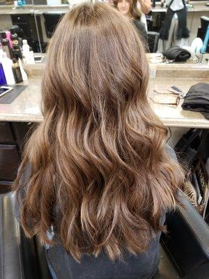 Subtle caramel balayage