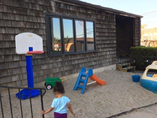 Lots of room for sandcastles in our sandbox!