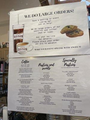 Large order menu