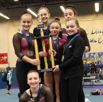 Winingers Gymnastics Level 8  Team is the winner!!