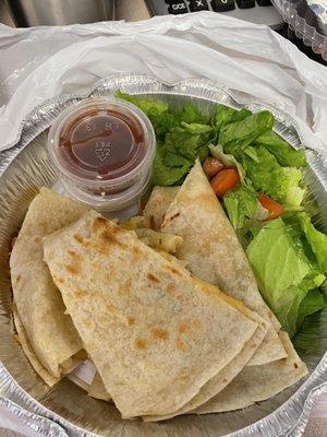 Wednesday lunch special chicken quesadilla