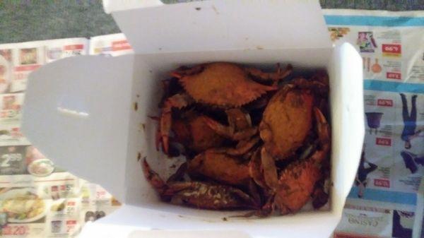 Amazing!!! Some of the best crabs i ever had. They were fresh and sweet had it with extra seasoning.