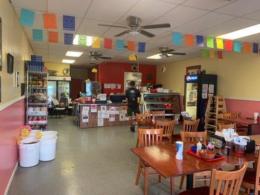 Restaurant with a small grocery area