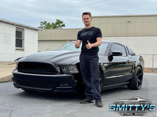 Garrett LOVES his Mustang after we were finished! Thank you Garrett, for choosing us for your coating needs!