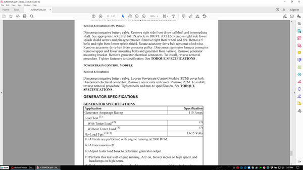 Directly from Ford Service Manual for 2005 Escape