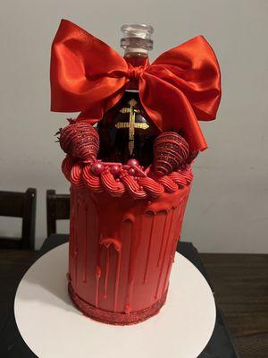 Red Dussè Themed Cake